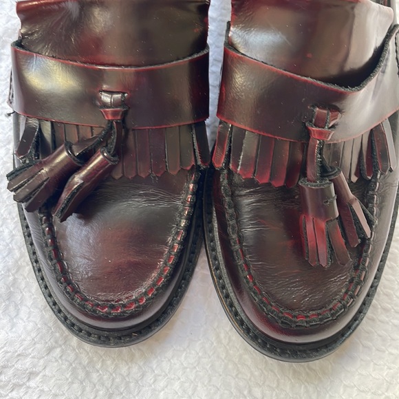Ikon Original Ladies Selecta Oxblood Retro All Leather Tassel Loafers, Size 36 - Picture 8 of 8
